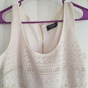 Guess ivory bodycon lace dress size 6